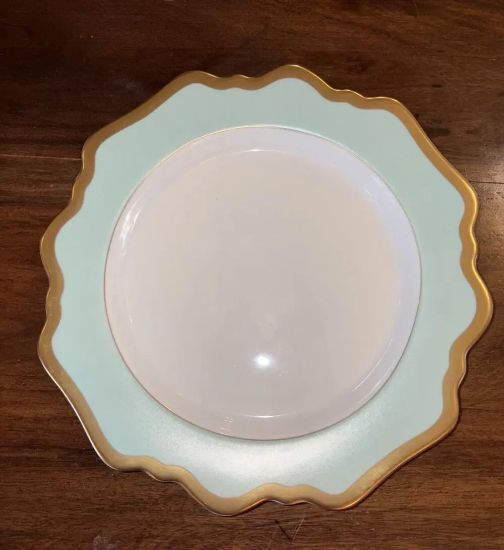 ANNA WEATHERLEY ANNA'S PALETTE -AQUA - BREAD & BUTTER PLATE - 6 3/4